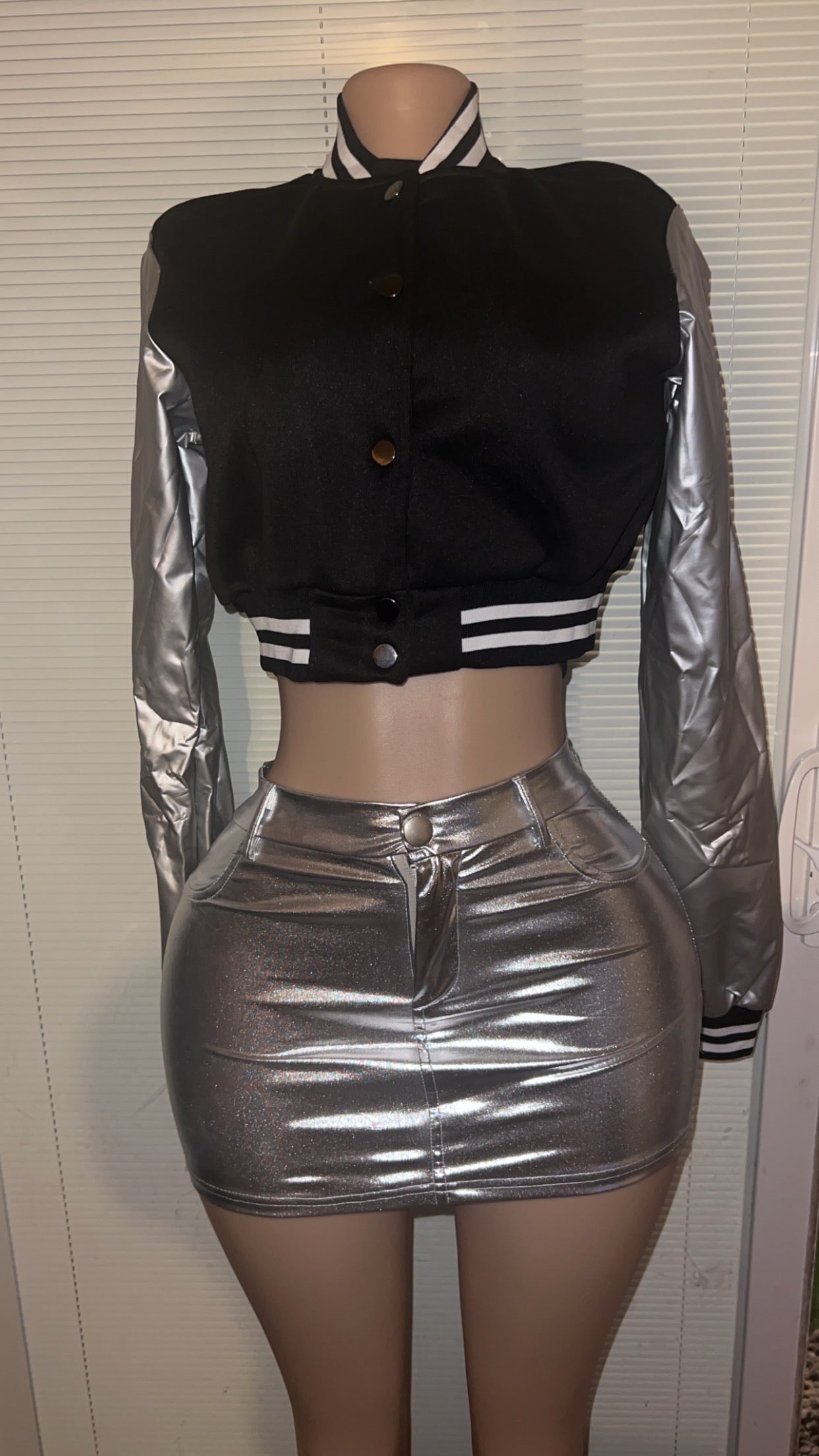 Mini Metallic Skirt